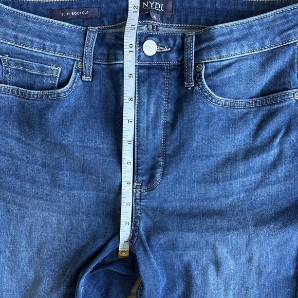 NYDJ Womens Size 6 Jeans Slim Bootcut Slimming Raw Edge Hem Cool Embrace - Picture 6 of 14
